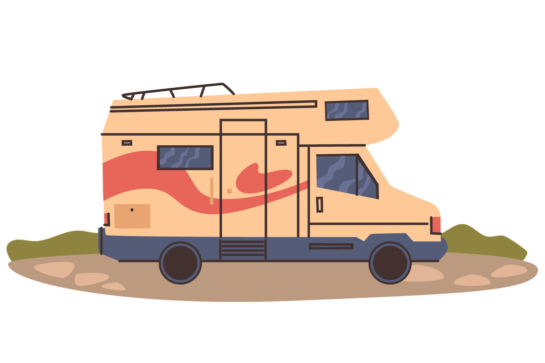 Wohnmobil Ankauf – Auch ältere Modelle willkommen Illustration eines klassischen Wohnmobils – Ankauf von Wohnmobilen aller Baujahre und Zustände