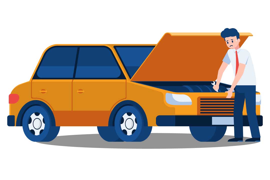 Motorschaden orangefarbener Auto Transporter mit Motorschaden Ankauf bundesweit